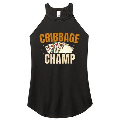 Cribbage Champ Card Game Players Women's Perfect Tri Rocker Tank