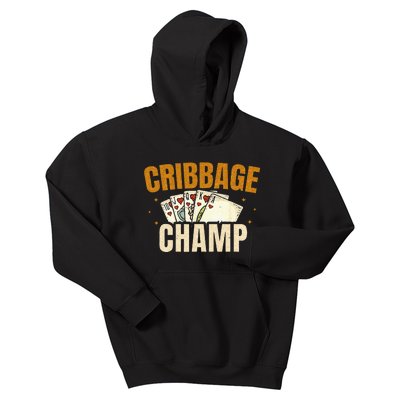 Cribbage Champ Card Game Players Kids Hoodie