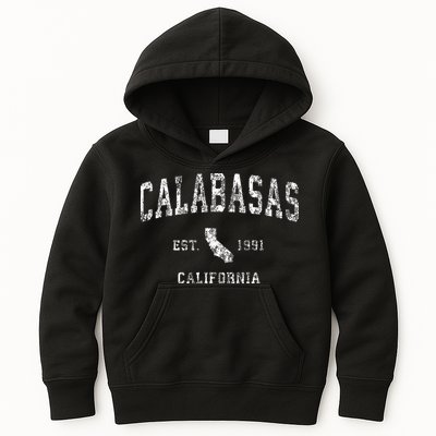 Calabasas California Ca Vintage Athletic Sports Design Kids Hoodie