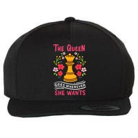 Chess Chessmen Chessboxing Queen Chess Player Gift Wool Snapback Cap