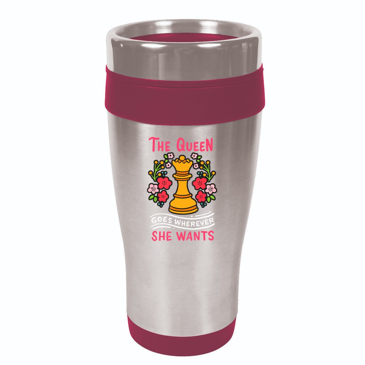 Chess Chessmen Chessboxing Queen Chess Player Gift 16oz Travel Tumbler
