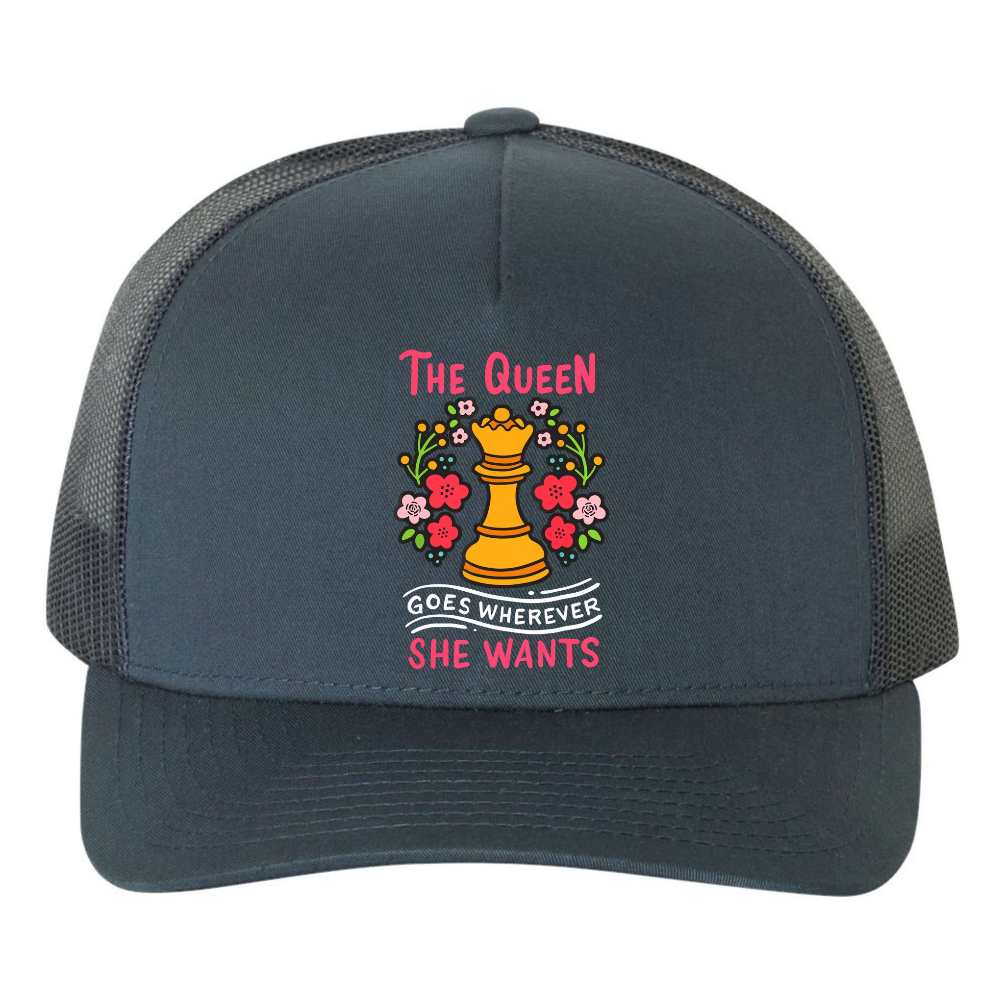 Chess Chessmen Chessboxing Queen Chess Player Gift Yupoong Adult 5-Panel Trucker Hat