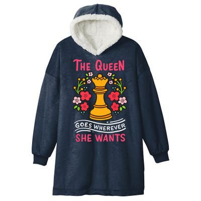Chess Chessmen Chessboxing Queen Chess Player Gift Hooded Wearable Blanket
