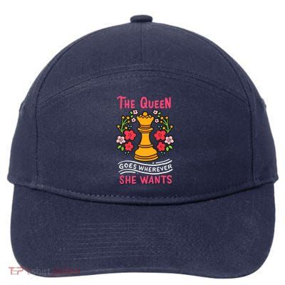 Chess Chessmen Chessboxing Queen Chess Player Gift 7-Panel Snapback Hat