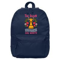 Chess Chessmen Chessboxing Queen Chess Player Gift 16 in Basic Backpack