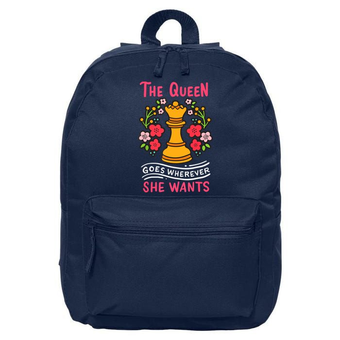 Chess Chessmen Chessboxing Queen Chess Player Gift 16 in Basic Backpack