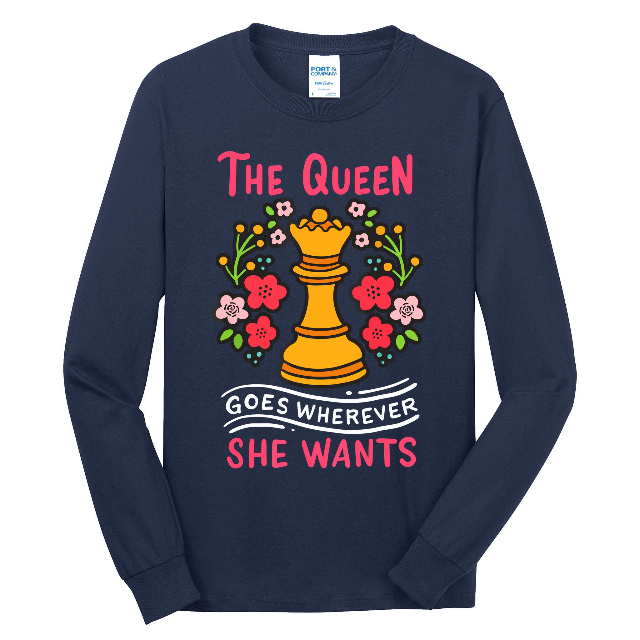 Chess Chessmen Chessboxing Queen Chess Player Gift Tall Long Sleeve T-Shirt