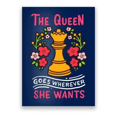 Chess Chessmen Chessboxing Queen Chess Player Gift Poster