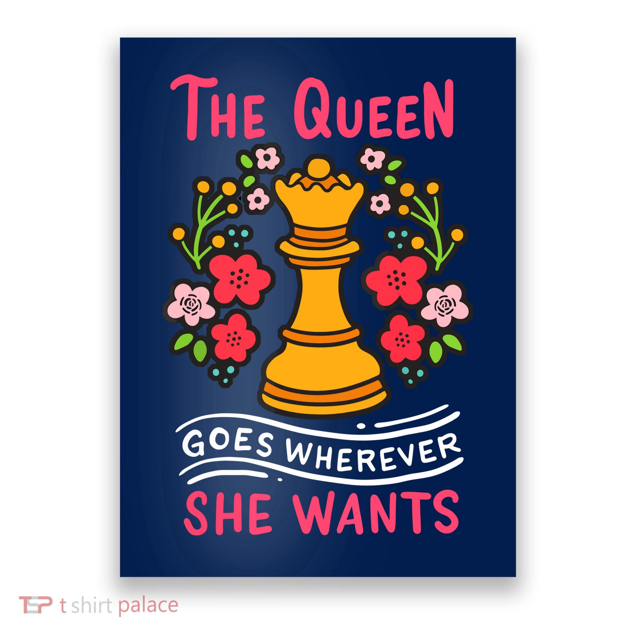 Chess Chessmen Chessboxing Queen Chess Player Gift Poster