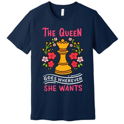 Chess Chessmen Chessboxing Queen Chess Player Gift Premium T-Shirt