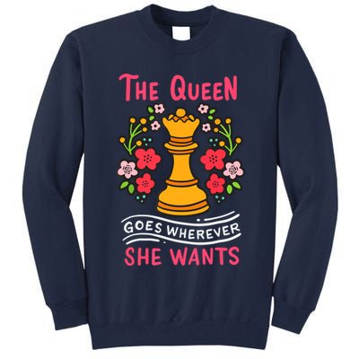 Chess Chessmen Chessboxing Queen Chess Player Gift Tall Sweatshirt