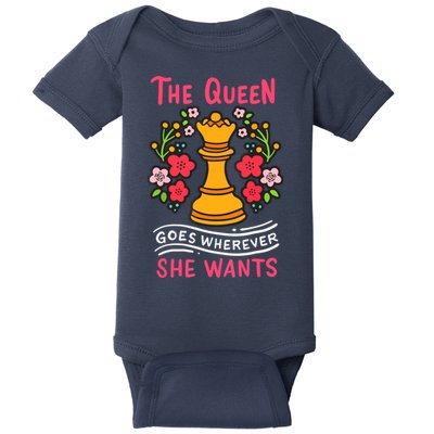 Chess Chessmen Chessboxing Queen Chess Player Gift Baby Bodysuit