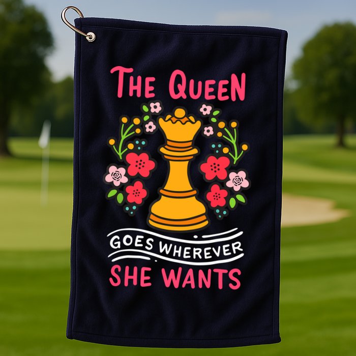 Chess Chessmen Chessboxing Queen Chess Player Gift Golf Towel
