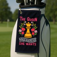 Chess Chessmen Chessboxing Queen Chess Player Gift Golf Towel