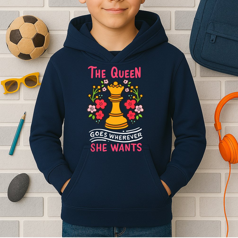Chess Chessmen Chessboxing Queen Chess Player Gift Kids Hoodie