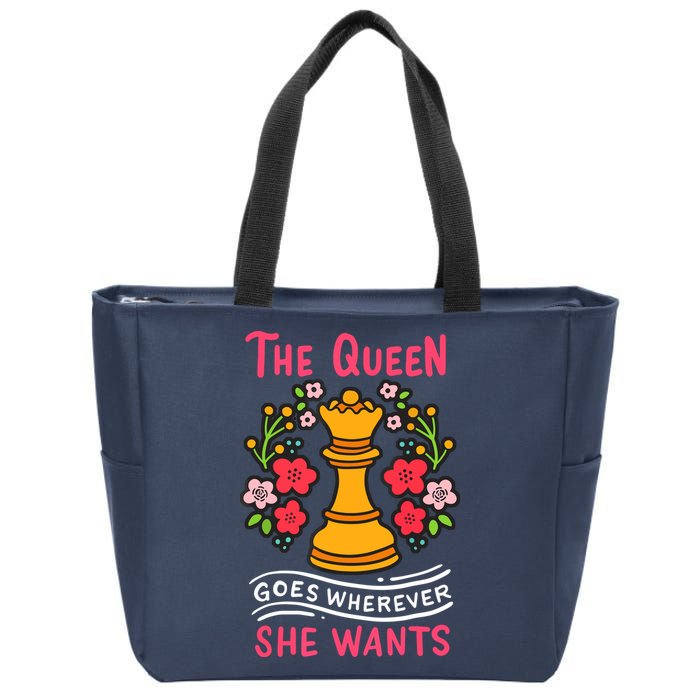 Chess Chessmen Chessboxing Queen Chess Player Gift Zip Tote Bag
