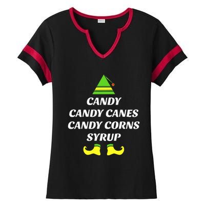 Candy Candy Canes Candy Corn Syrup Ladies Halftime Notch Neck Tee