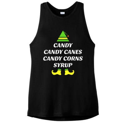 Candy Candy Canes Candy Corn Syrup Ladies PosiCharge Tri-Blend Wicking Tank