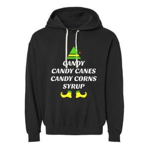 Candy Candy Canes Candy Corn Syrup Garment-Dyed Fleece Hoodie