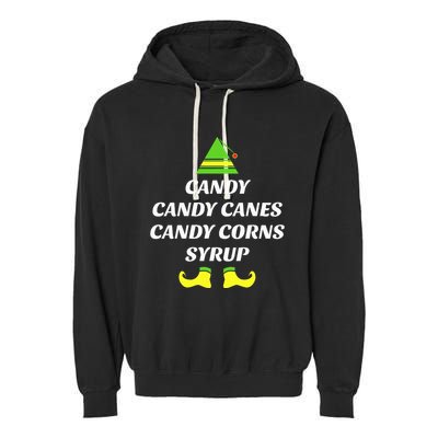 Candy Candy Canes Candy Corn Syrup Garment-Dyed Fleece Hoodie