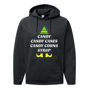 Candy Candy Canes Candy Corn Syrup Performance Fleece Hoodie