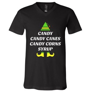 Candy Candy Canes Candy Corn Syrup V-Neck T-Shirt