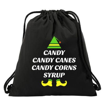 Candy Candy Canes Candy Corn Syrup Drawstring Bag