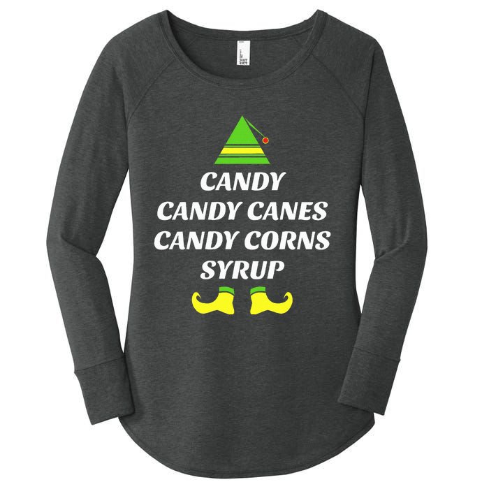 Candy Candy Canes Candy Corn Syrup Women's Perfect Tri Tunic Long Sleeve Shirt