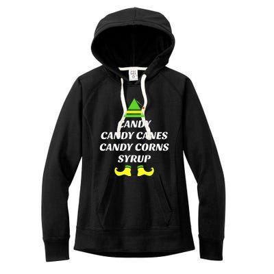 Candy Candy Canes Candy Corn Syrup Women's Fleece Hoodie