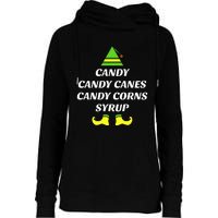 Candy Candy Canes Candy Corn Syrup Womens Funnel Neck Pullover Hood