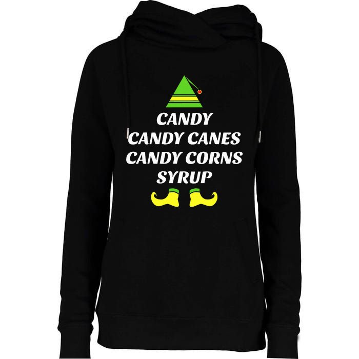 Candy Candy Canes Candy Corn Syrup Womens Funnel Neck Pullover Hood