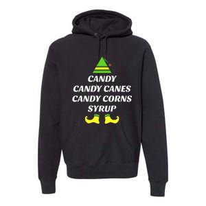 Candy Candy Canes Candy Corn Syrup Premium Hoodie