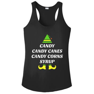 Candy Candy Canes Candy Corn Syrup Ladies PosiCharge Competitor Racerback Tank