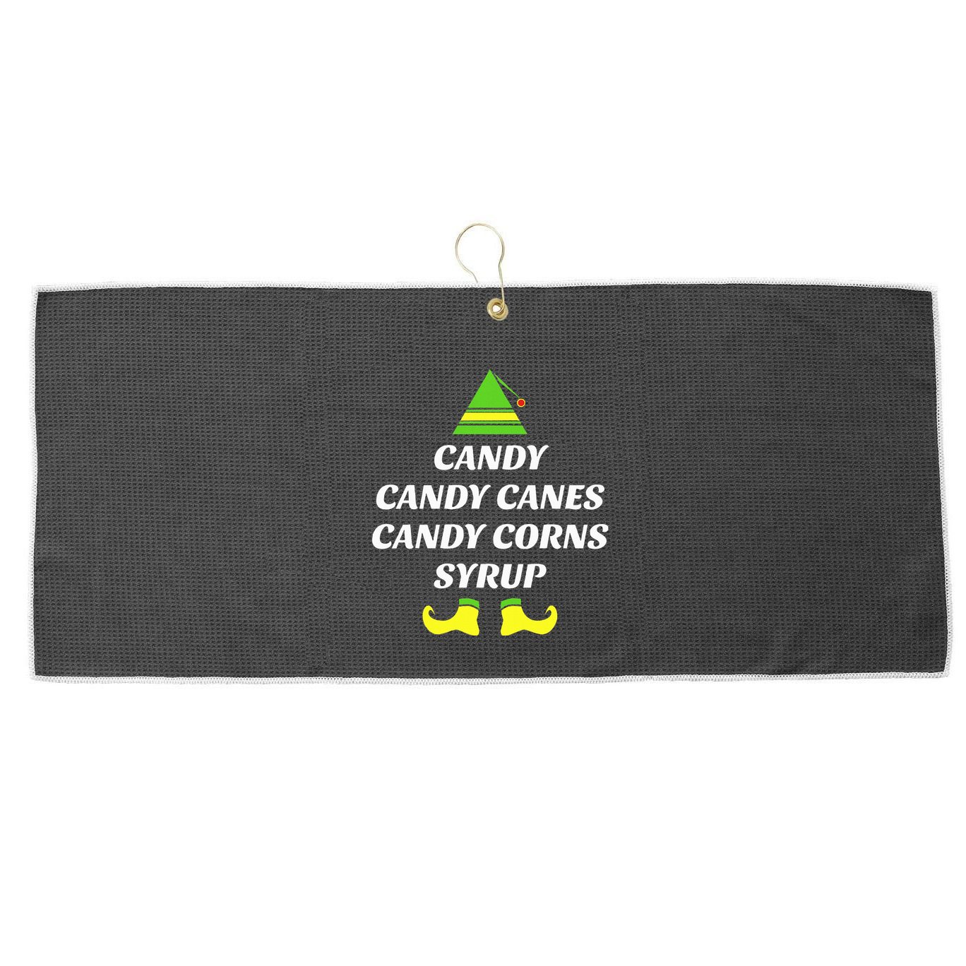 Candy Candy Canes Candy Corn Syrup Large Microfiber Waffle Golf Towel