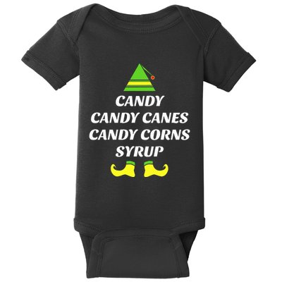 Candy Candy Canes Candy Corn Syrup Baby Bodysuit