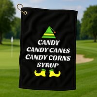 Candy Candy Canes Candy Corn Syrup Golf Towel