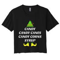 Candy Candy Canes Candy Corn Syrup Women's Crop Top Tee