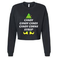 Candy Candy Canes Candy Corn Syrup Cropped Pullover Crew