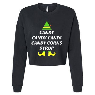 Candy Candy Canes Candy Corn Syrup Cropped Pullover Crew