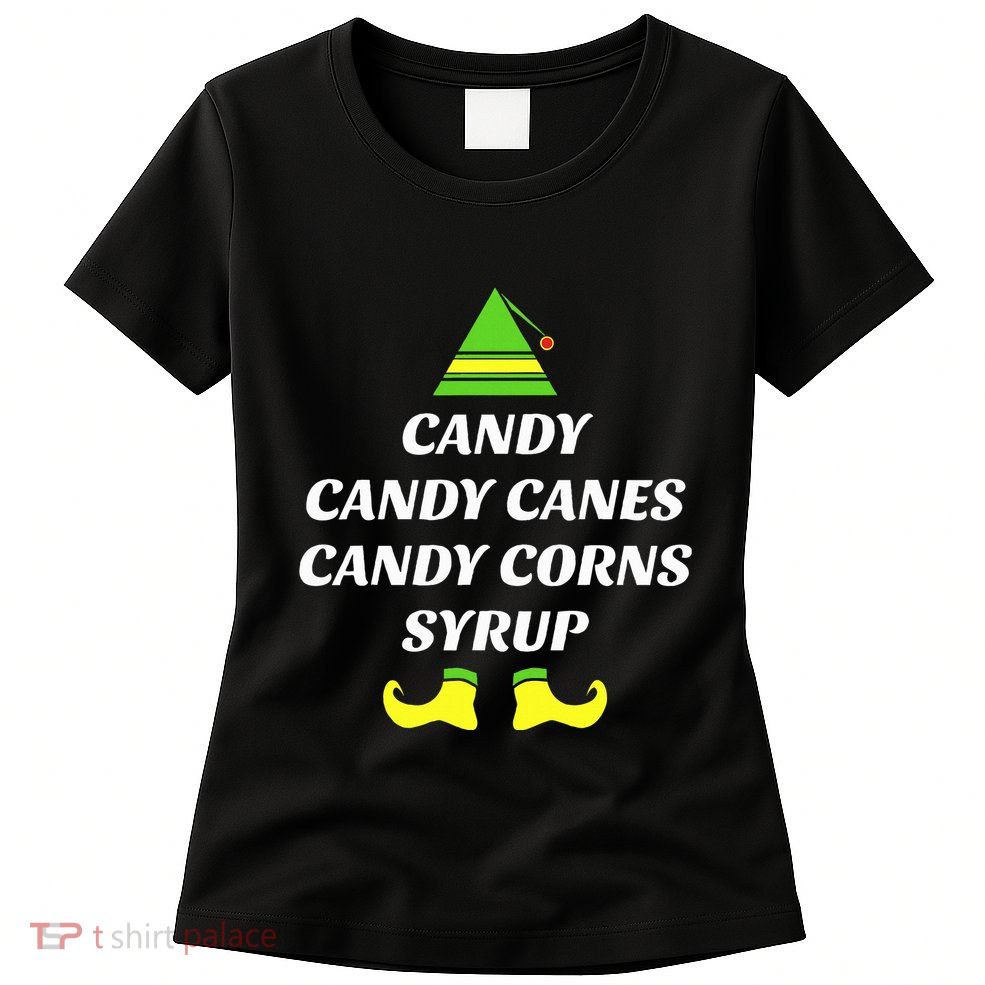 Candy Candy Canes Candy Corn Syrup Womens T-Shirt