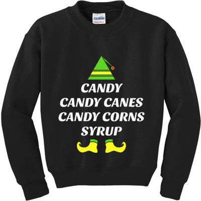 Candy Candy Canes Candy Corn Syrup Kids Sweatshirt