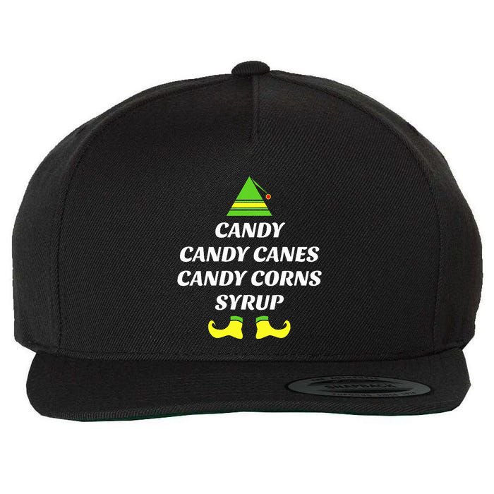 Candy Candy Canes Candy Corn Syrup Wool Snapback Cap