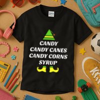 Candy Candy Canes Candy Corn Syrup Kids T-Shirt