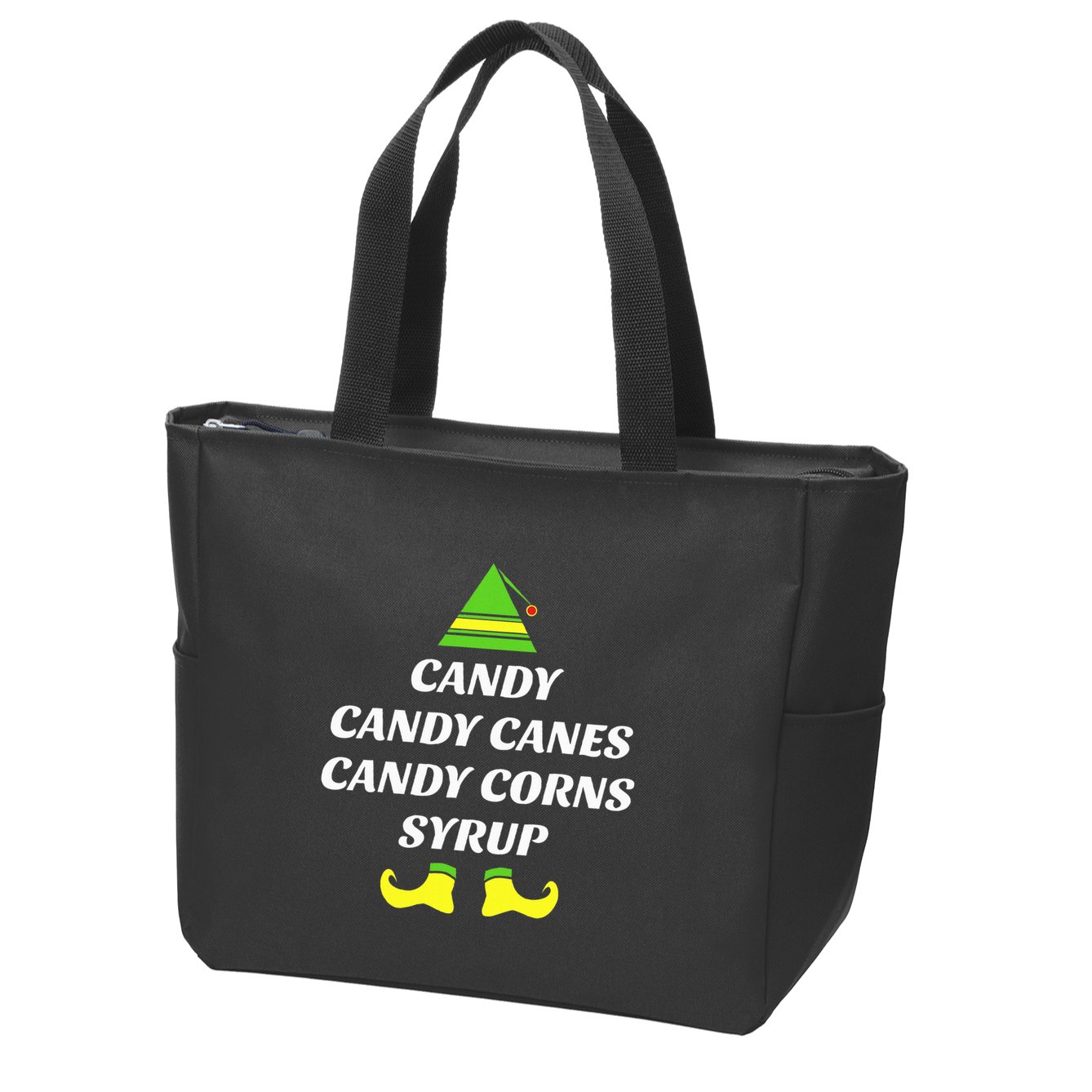 Candy Candy Canes Candy Corn Syrup Zip Tote Bag