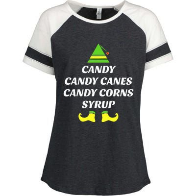 Candy Candy Canes Candy Corn Syrup Enza Ladies Jersey Colorblock Tee