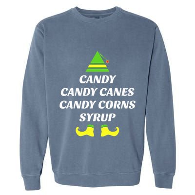 Candy Candy Canes Candy Corn Syrup Garment-Dyed Sweatshirt