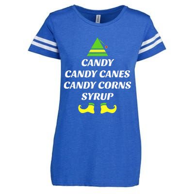 Candy Candy Canes Candy Corn Syrup Enza Ladies Jersey Football T-Shirt