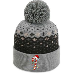 Christmas Candy Cane Santa Hat Women The Baniff Cuffed Pom Beanie