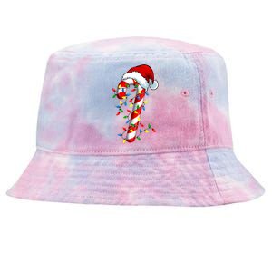 Christmas Candy Cane Santa Hat Women Tie-Dyed Bucket Hat