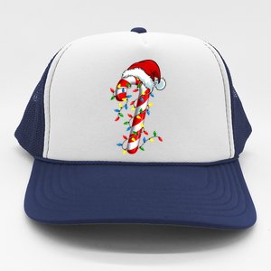 Christmas Candy Cane Santa Hat Women Trucker Hat